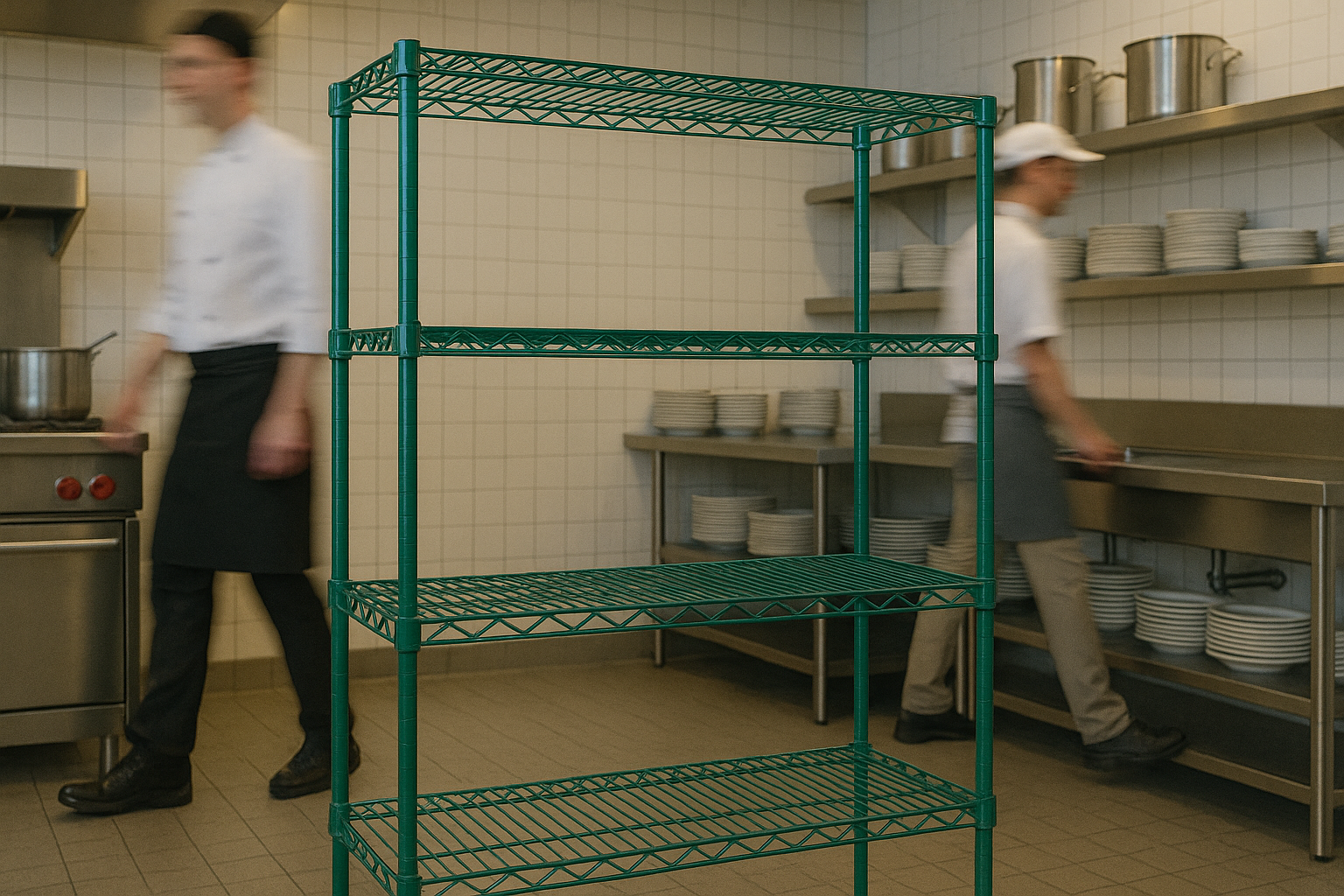 Why Green Epoxy Wire Shelving Is the Smartest Choice for Cold, Damp, or Demanding Spaces