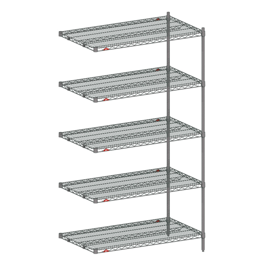 21"d x 74"h Metro Super Erecta 5Shelf AddOn Units Metroseal 4 by