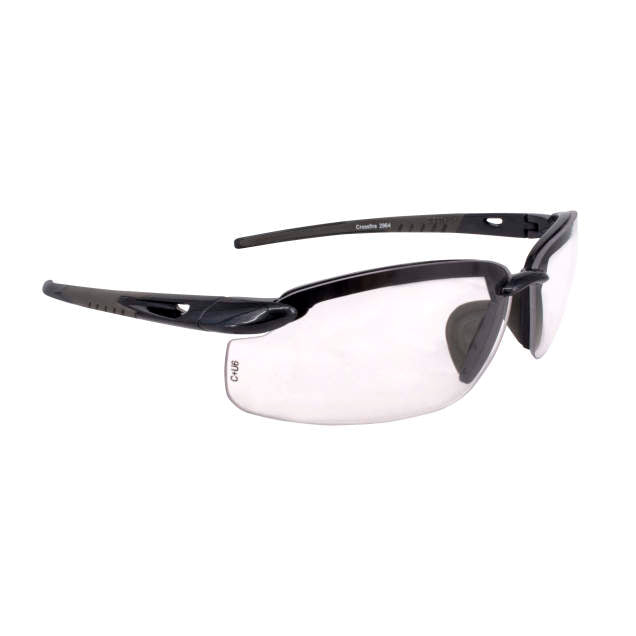 Radians Crossfire ES5 Premium Safety Eyewear Shiny Pearl Gray Frames with Clear Lenses (2964)