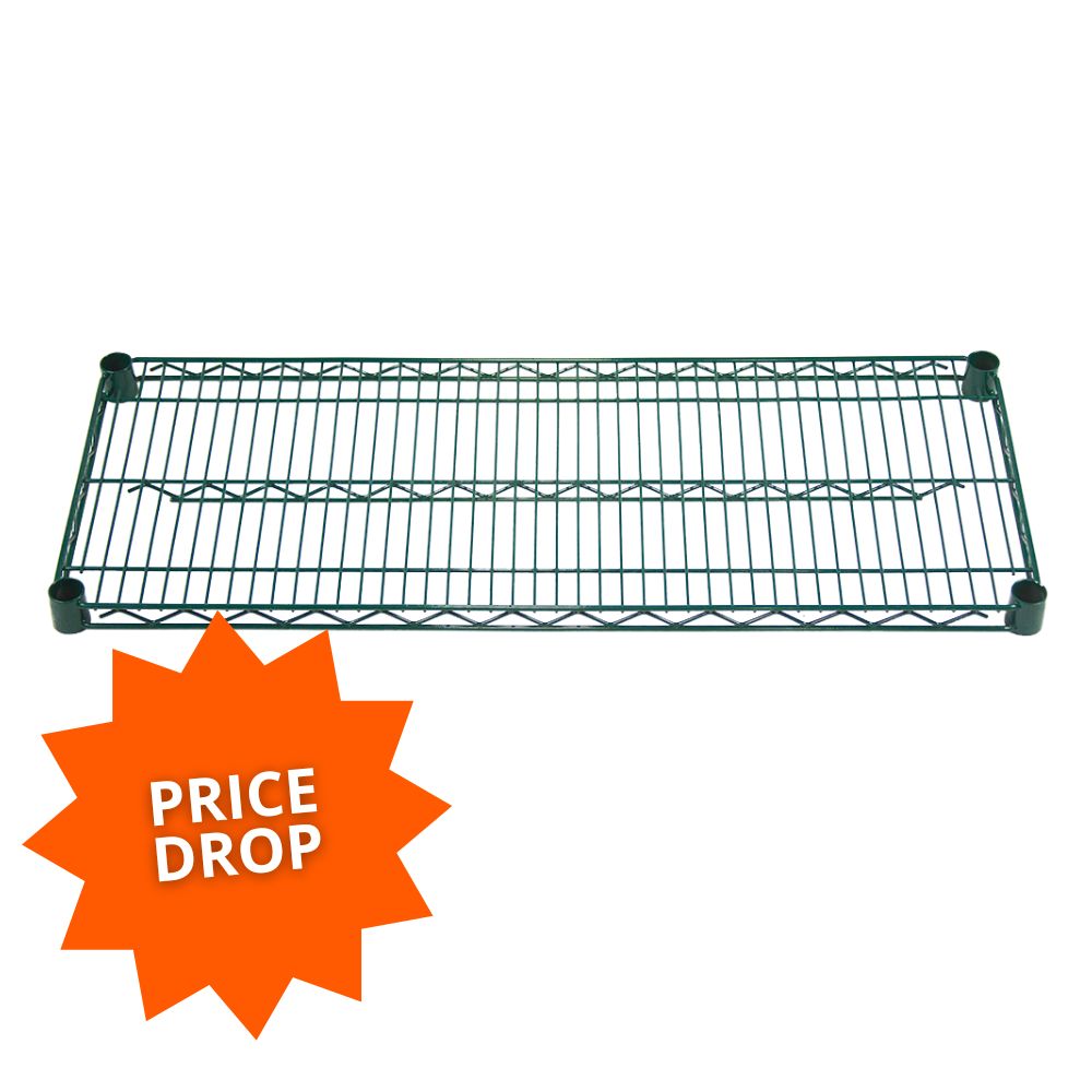 Green Epoxy Wire Shelves