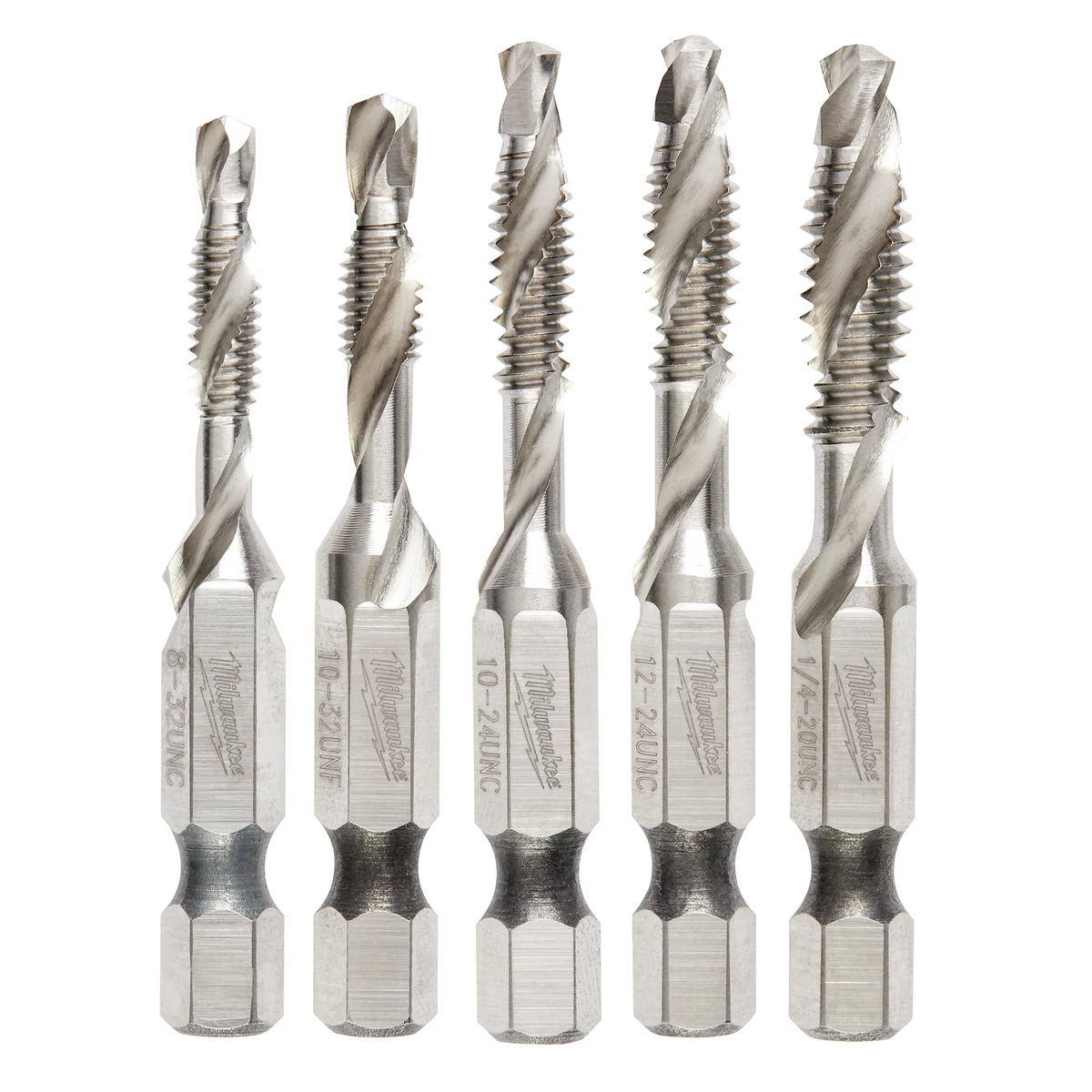 Milwaukee SHOCKWAVE 5PC SAE Steel Drill Tap Set (48-89-4874)