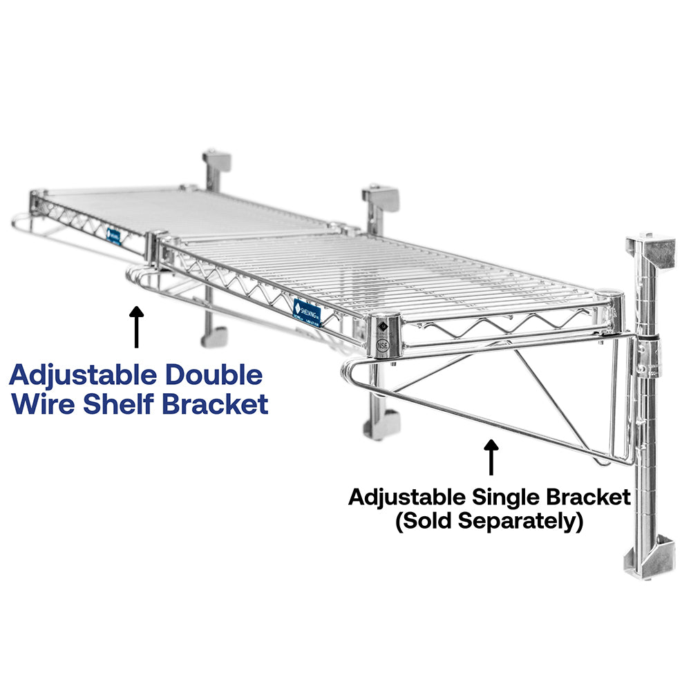 Adjustable Double Wire Shelf Brackets