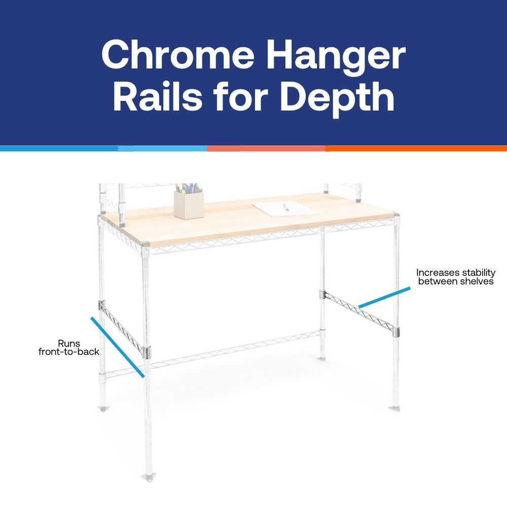 Chrome Hanger Rails for Depth