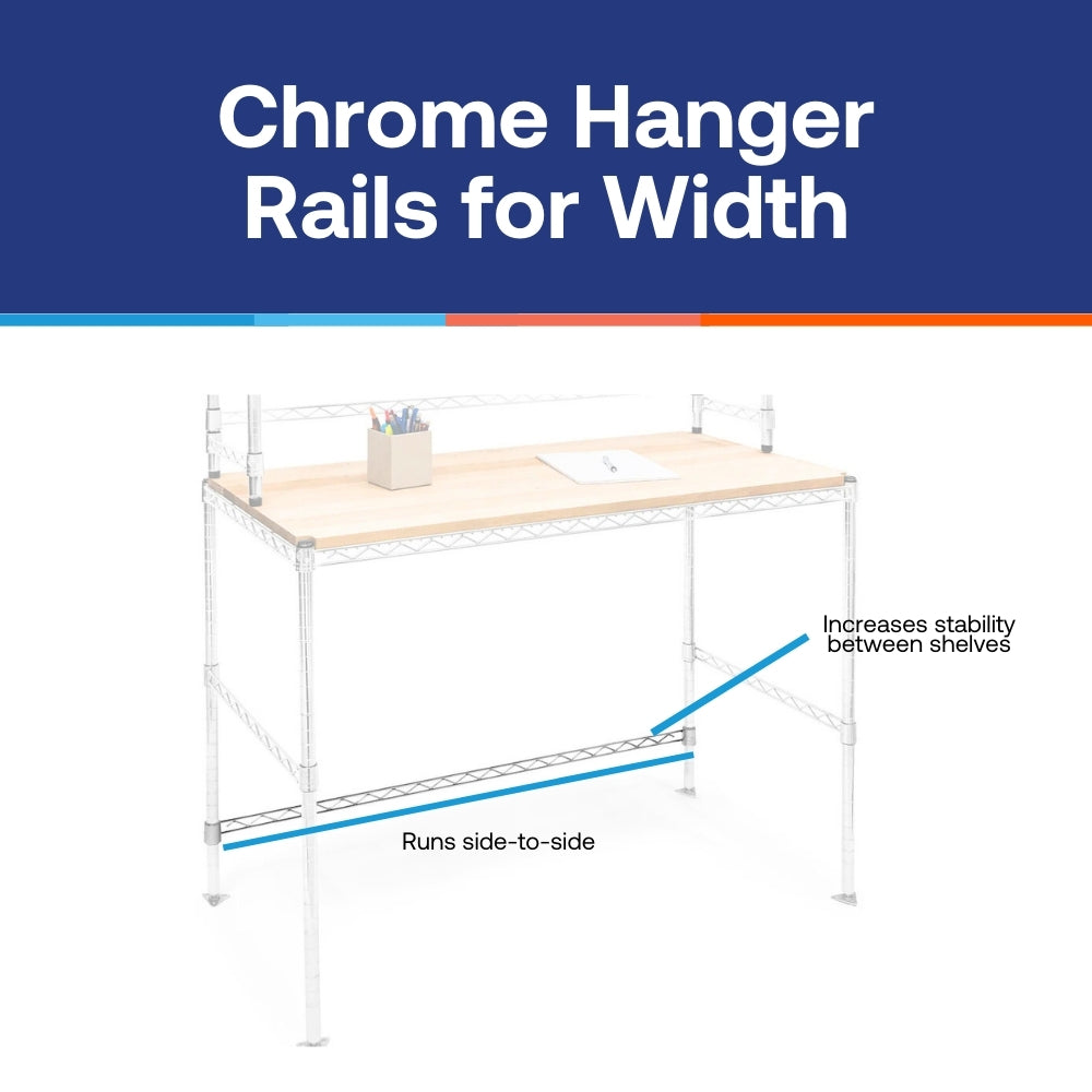 Chrome Hanger Rails for Width