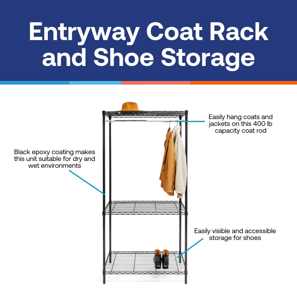 Entryway Coat Rack and Shoe Storage