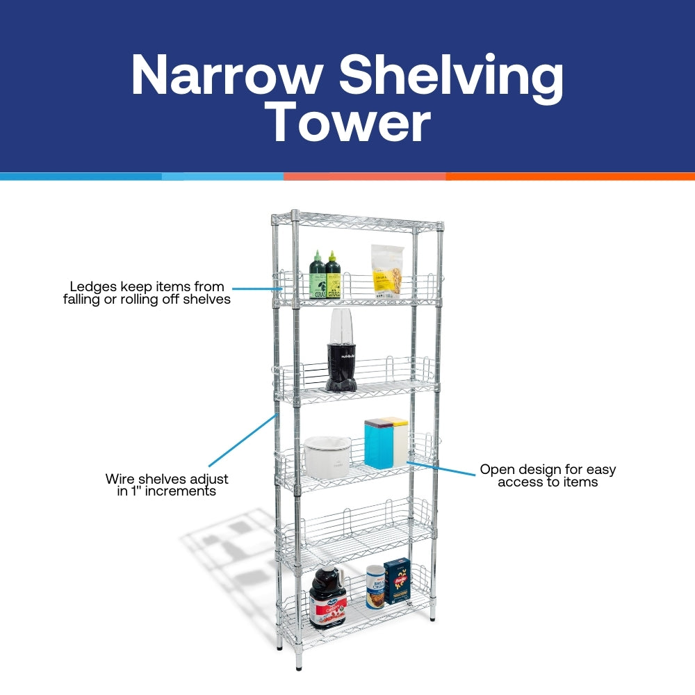 Narrow Shelving Tower