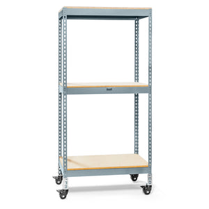 Lyon 18"d 6-Shelf Light-Duty Boltless Shelving Starter Units - Gray