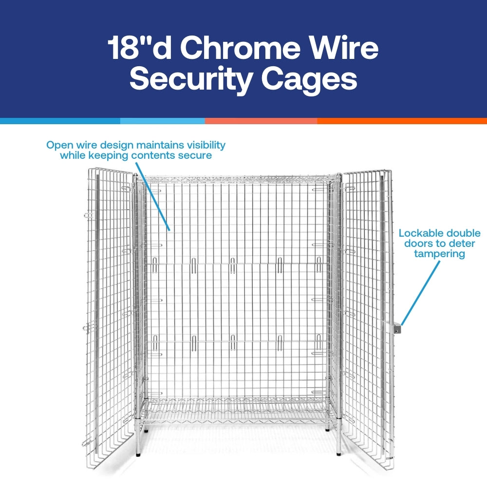 18"d Chrome Wire Security Cages