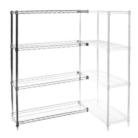 10"d x 42"w Wire Shelving Add-Ons w/ 4 Shelves