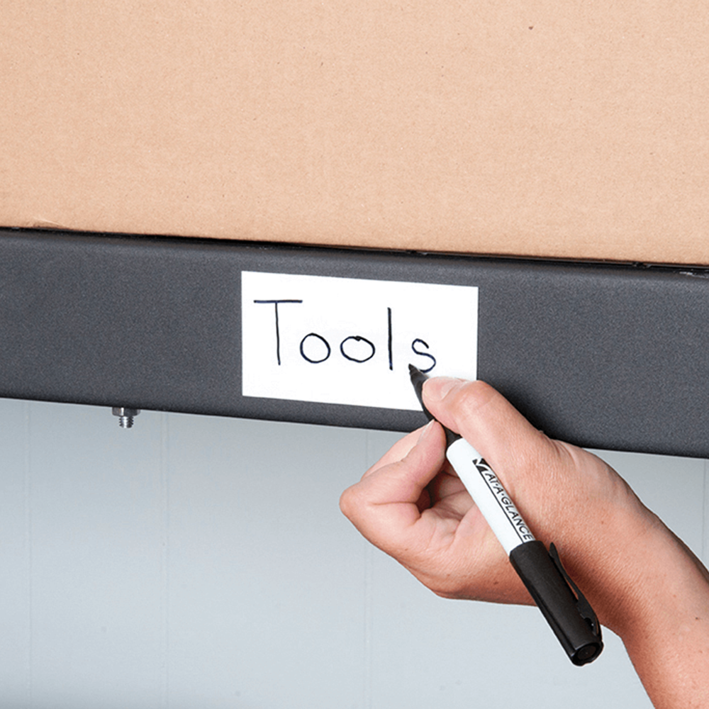 Write-On Magnetic Labels - White - 25pk