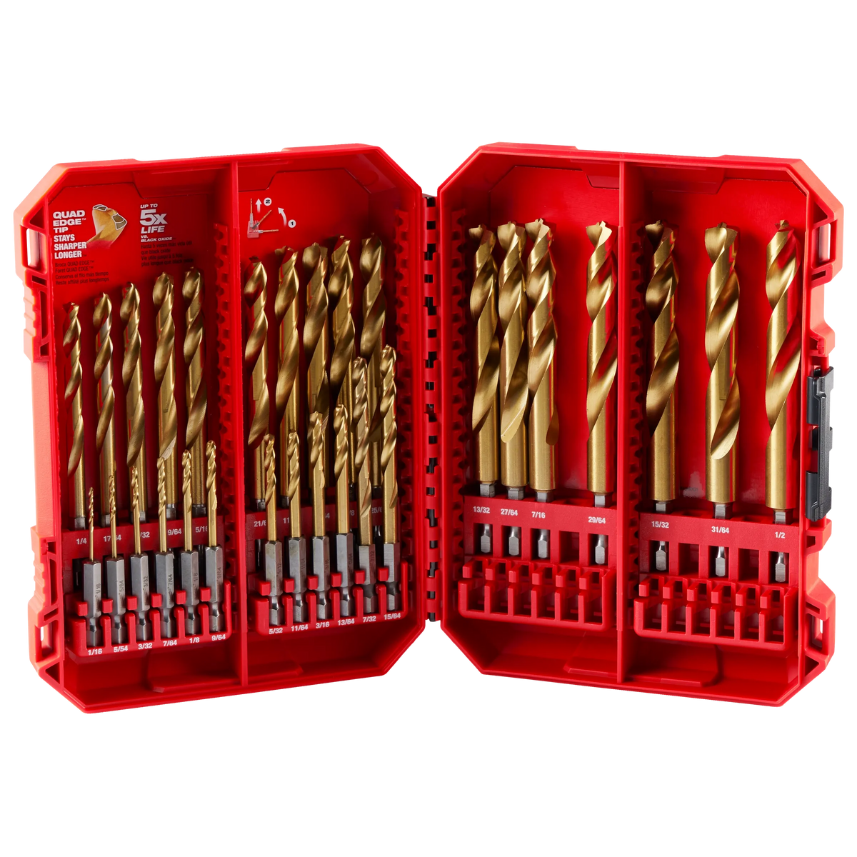 Milwaukee SHOCKWAVE Impact Duty RED HELIX Titanium Drill Bit Set - 29PC (48-89-4672)