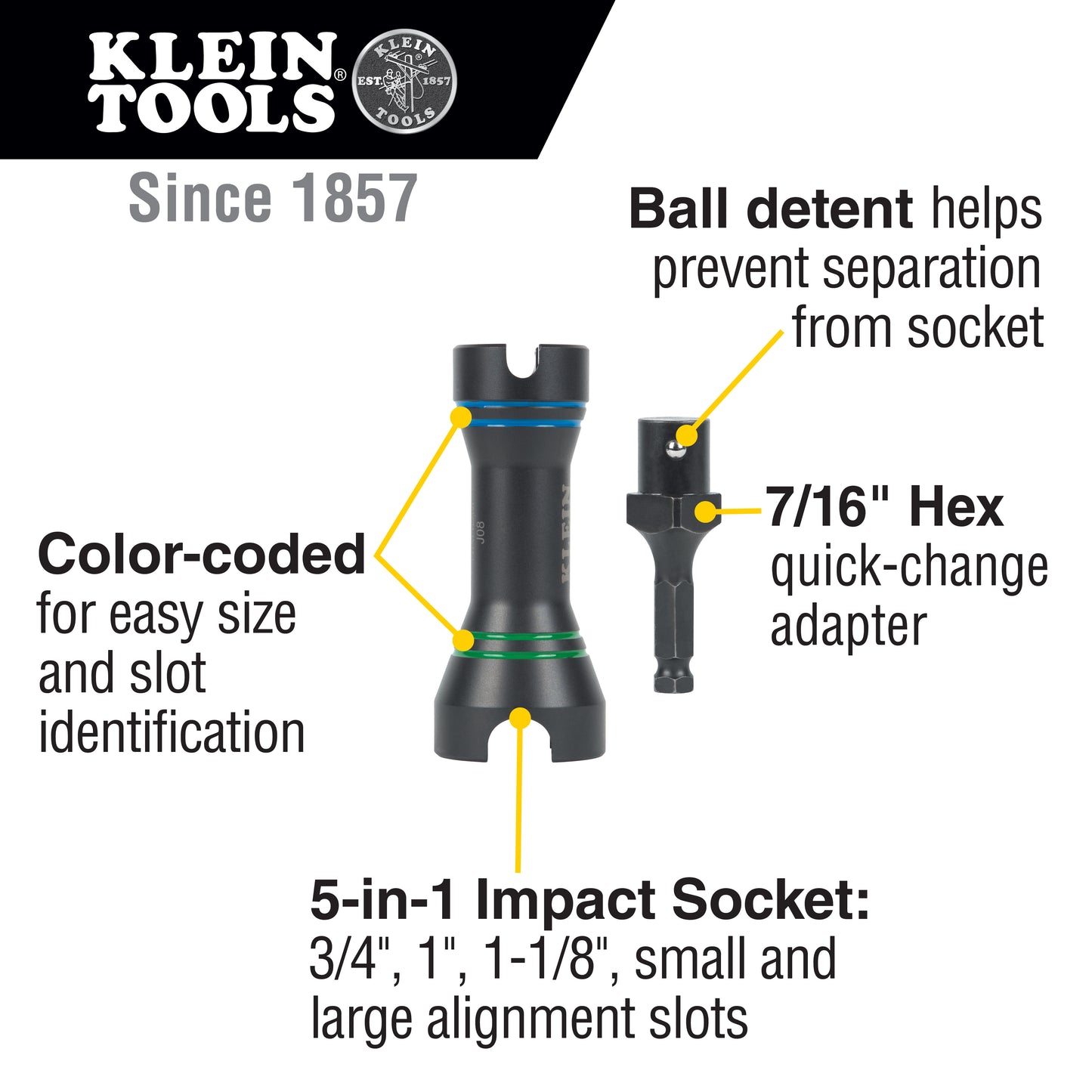 Klein 5-in-1 Mini Impact Socket (NRHDM)