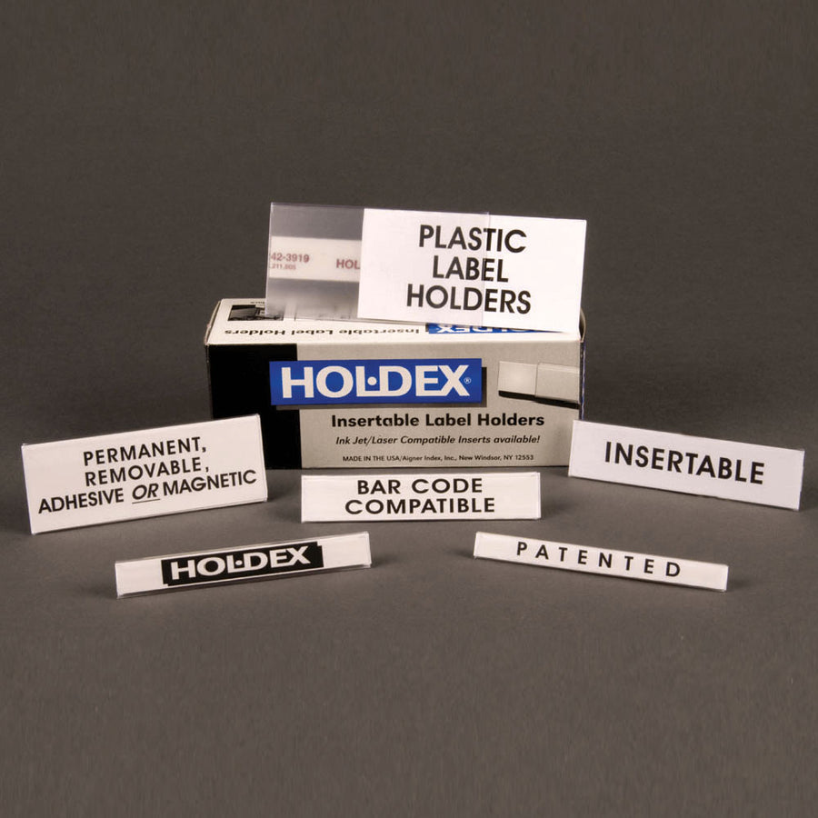 Clear Hol-Dex Label Holders - 12pk