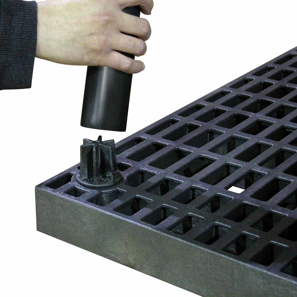 DuraShelf Grid Top 24"d x 48"w x 27"h Base 2-Shelf