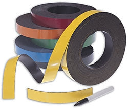 Colored Write-On/Wipe-Off Magnetic Roll - 50 Ft