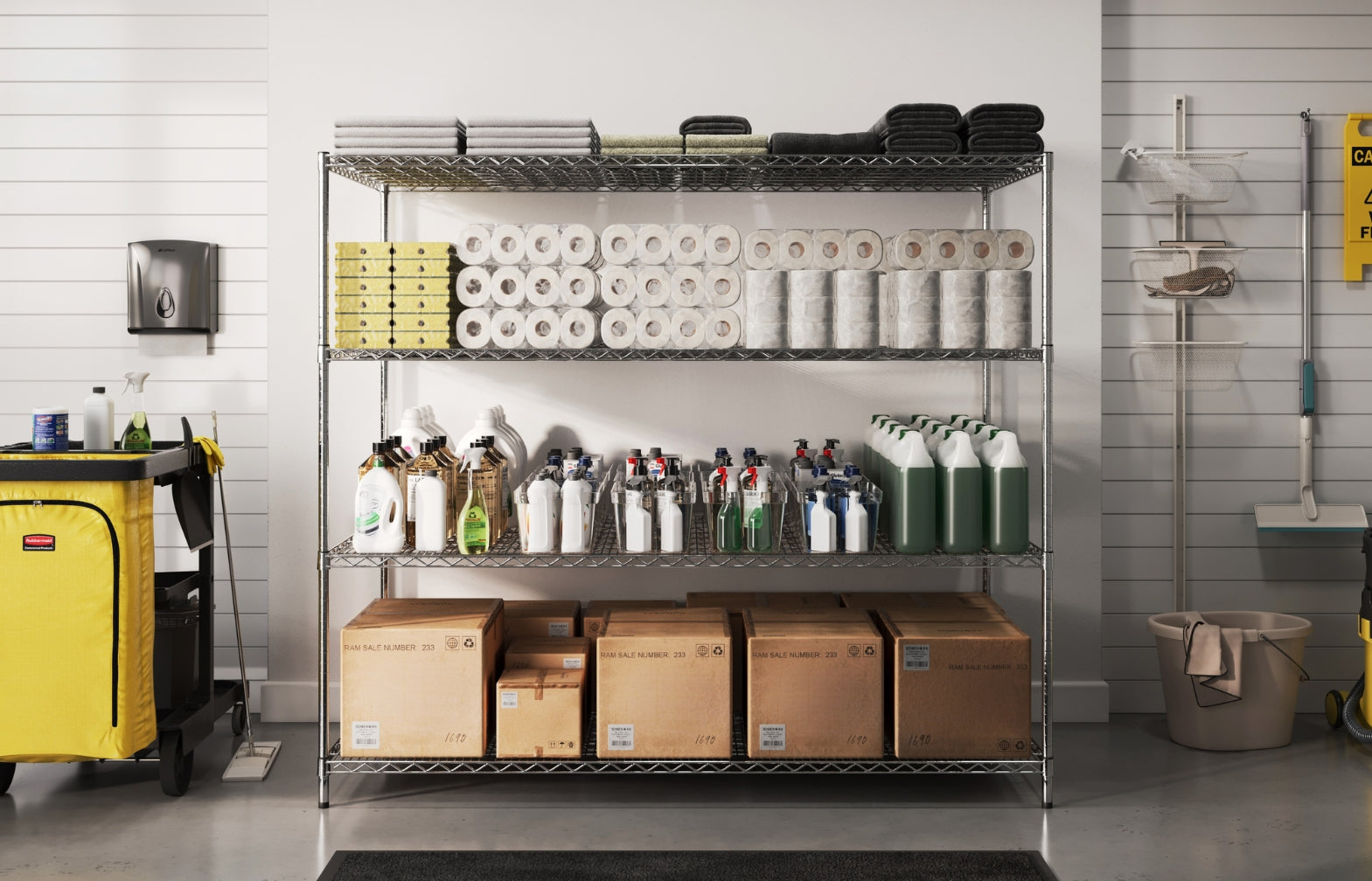 Commercial Chrome Wire Shelving Systems