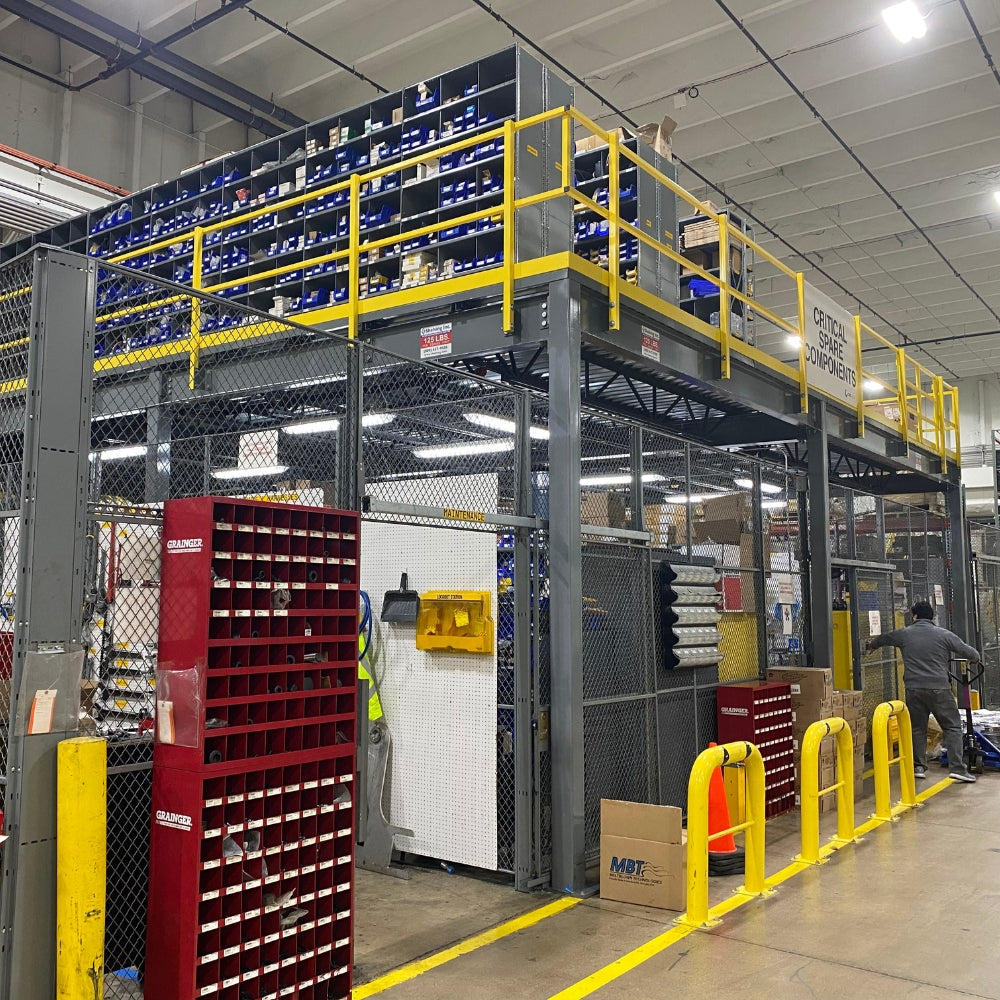 Mezzanine in a warehouse