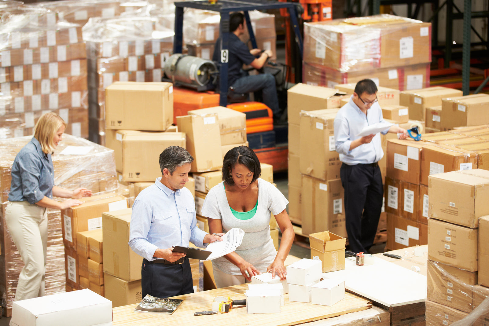 workers in warehouse