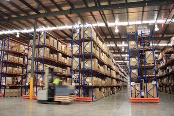 warehouse with pallet racking