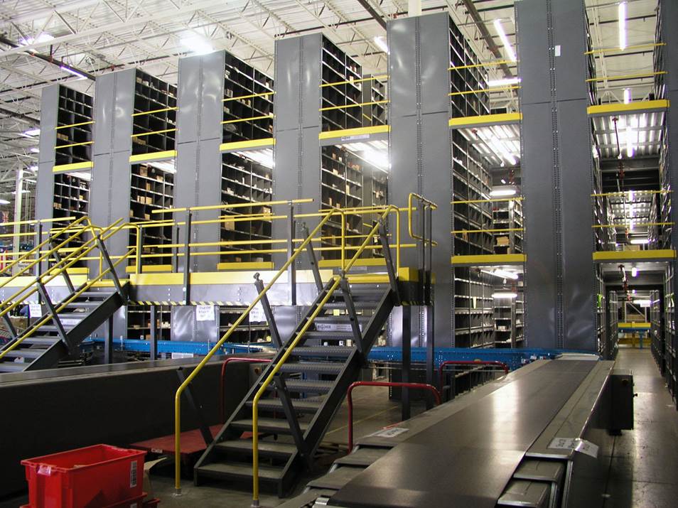 tiered mezzanine storage