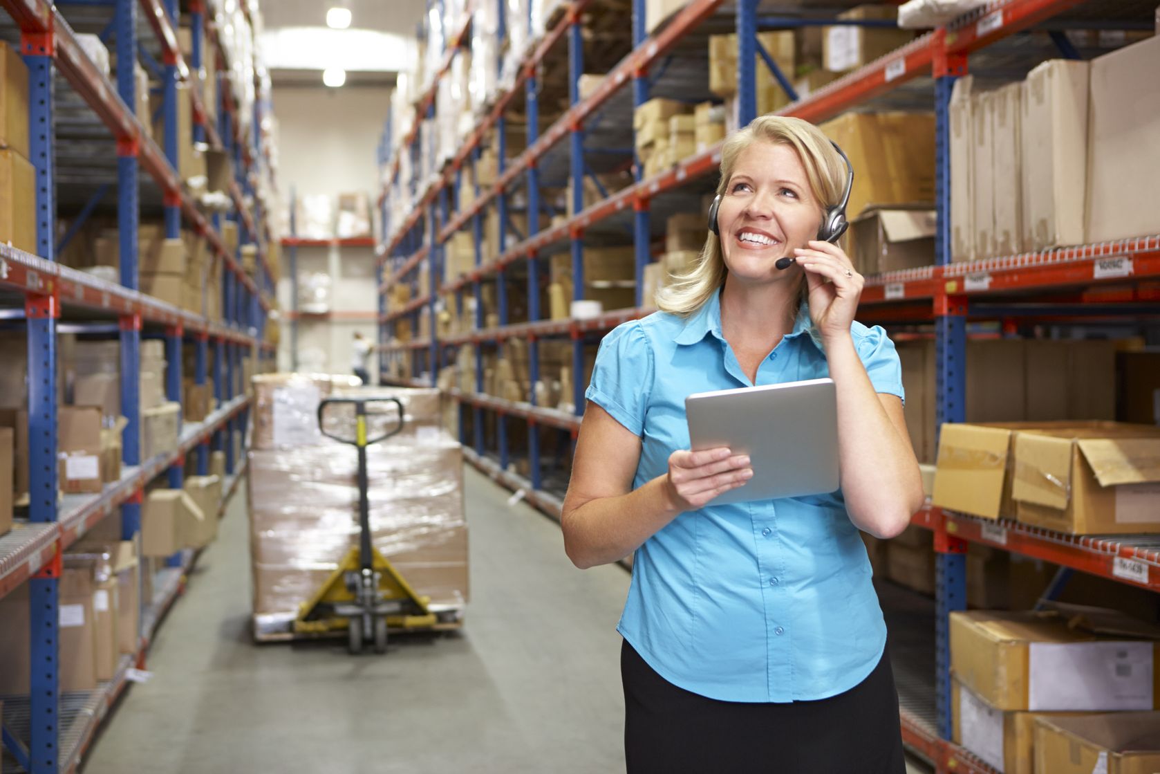 warehouse management with tablet