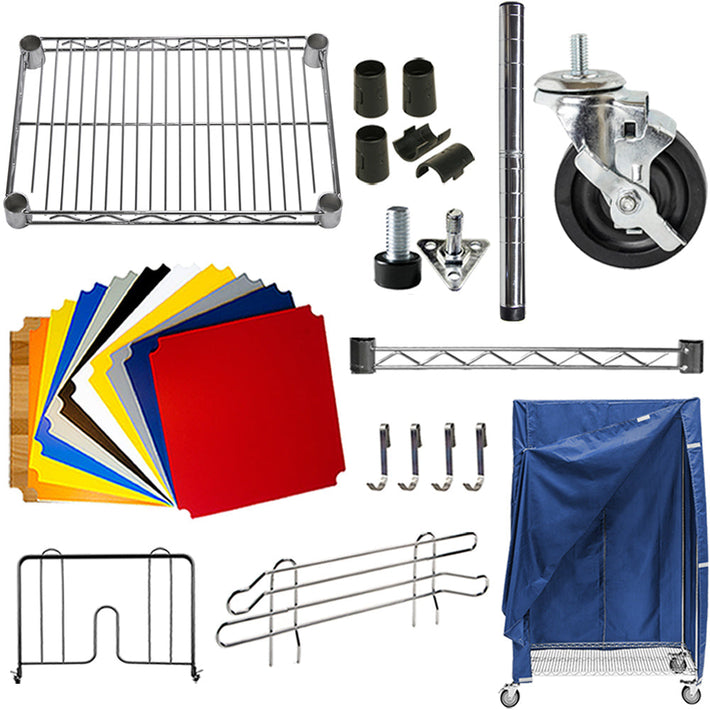 Heavy Duty Wire Shelving Parts & Accessories