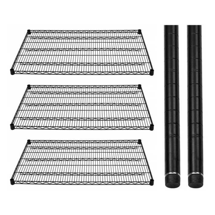 Black Wire Shelving Parts