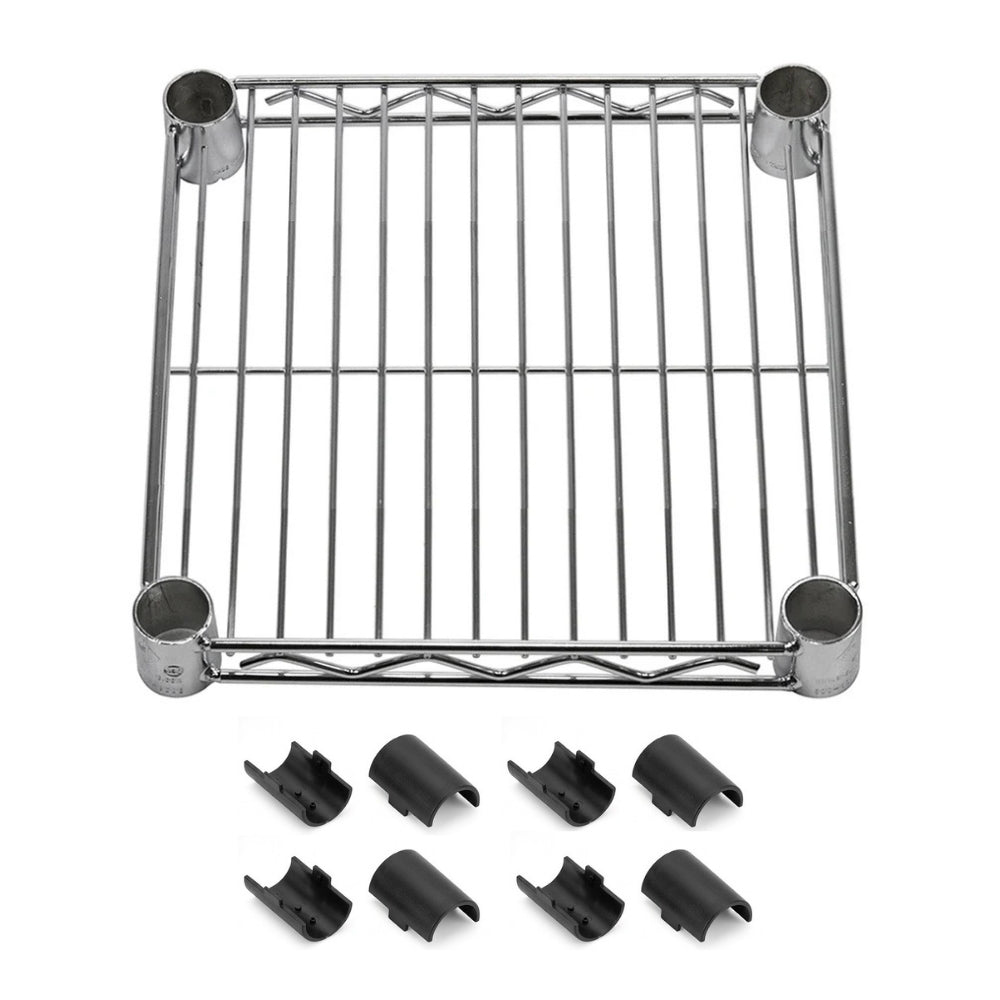 10"d Chrome Wire Shelves with Shelf Clips