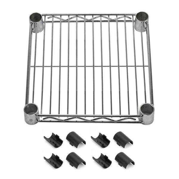 10"d Chrome Wire Shelves with Shelf Clips