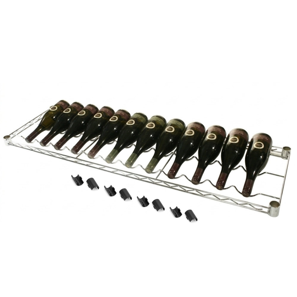 14"d Chrome Wine Rack Wire Shelves with Shelf Clips