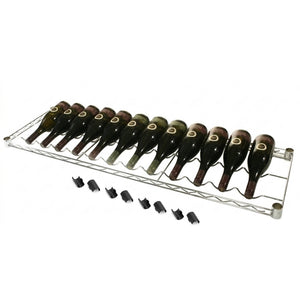 14"d Chrome Wine Rack Wire Shelves with Shelf Clips