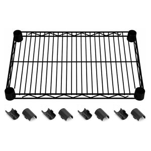 12"d Black Wire Shelves with Shelf Clips