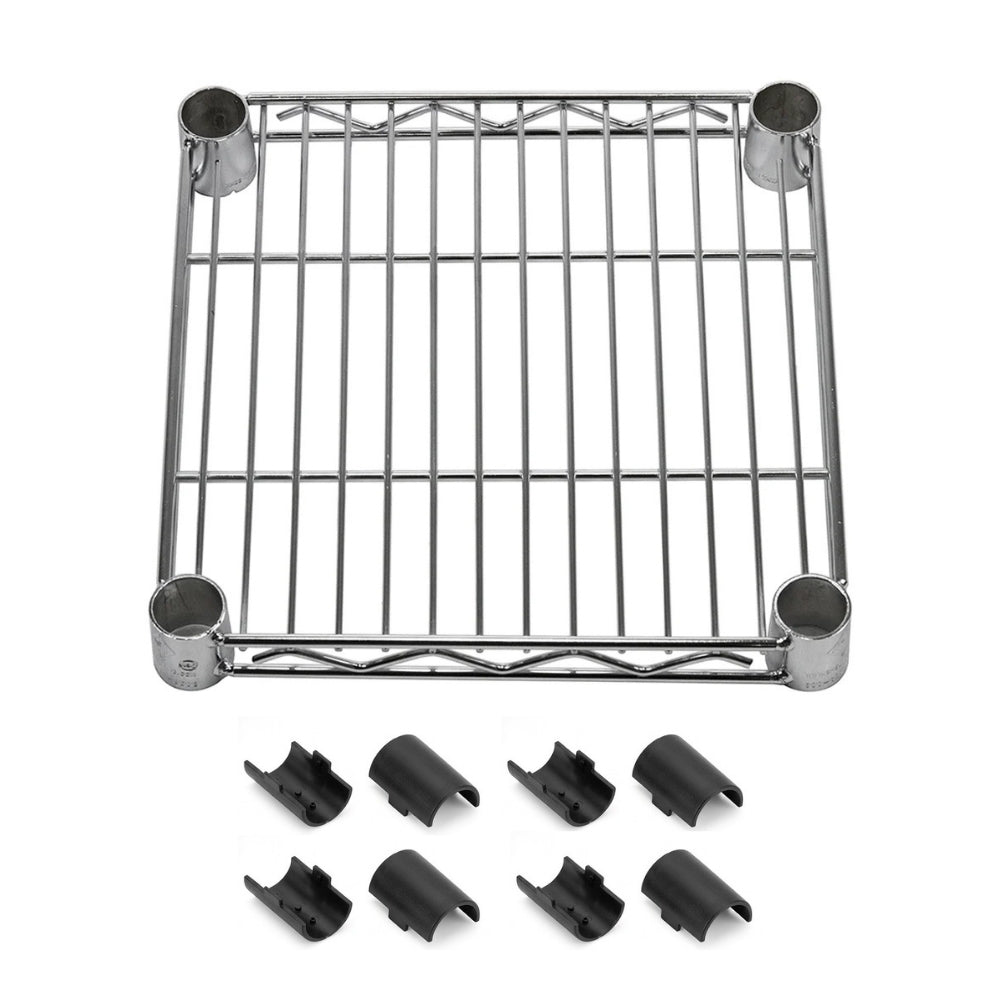12"d Chrome Wire Shelves with Shelf Clips