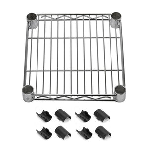 12"d Chrome Wire Shelves with Shelf Clips