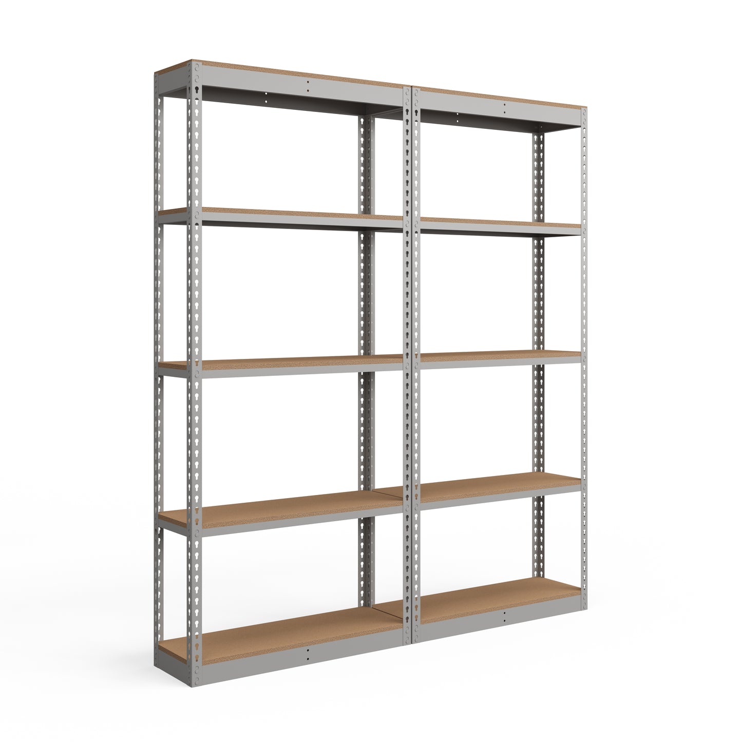 Lyon 18"d 5-Shelf Light-Duty Boltless Shelving Add-On Units - Gray