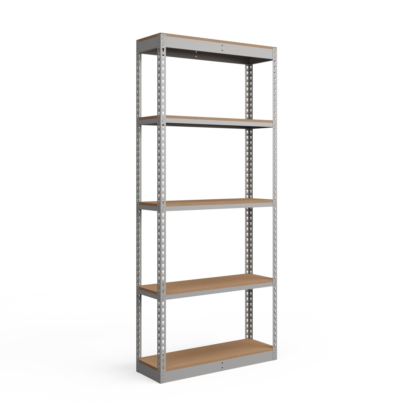 Lyon 12"d 5-Shelf Light-Duty Boltless Shelving Starter Units - Gray