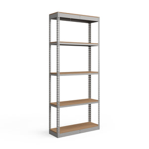 Lyon 18"d 5-Shelf Light-Duty Boltless Shelving Starter Units - Gray