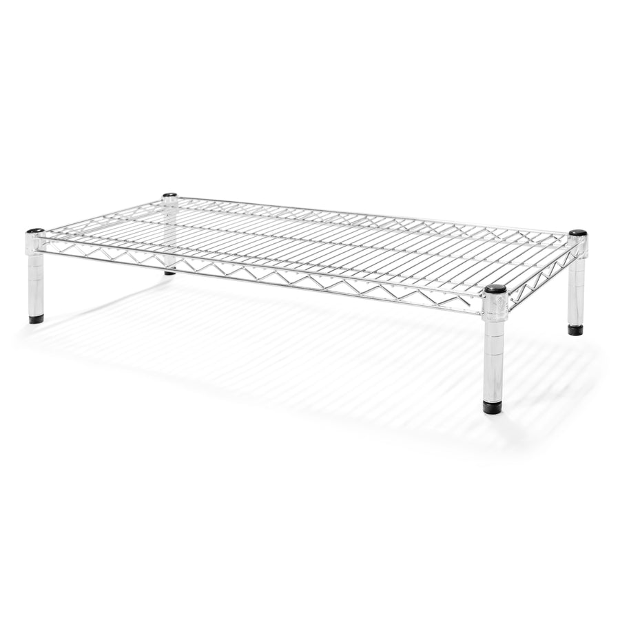 14x36 chrome wire shelf only, single 36-inch wide electronics assembly shelf, 14-inch deep heavy-duty slim-profile cleanroom tier - SI Brand stocked in Michigan