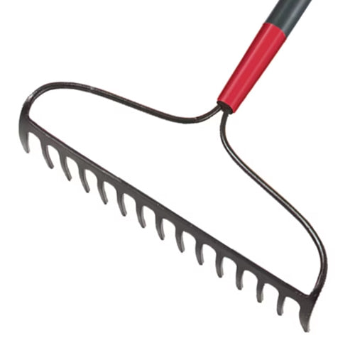 Ames 15 Tine Bow Rake, Forged, with Fiberglass Handle, and Cushion Grip (63184)