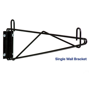 18"d Black Wall Brackets