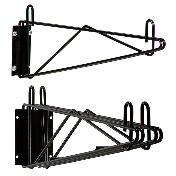 18"d Black Wall Brackets