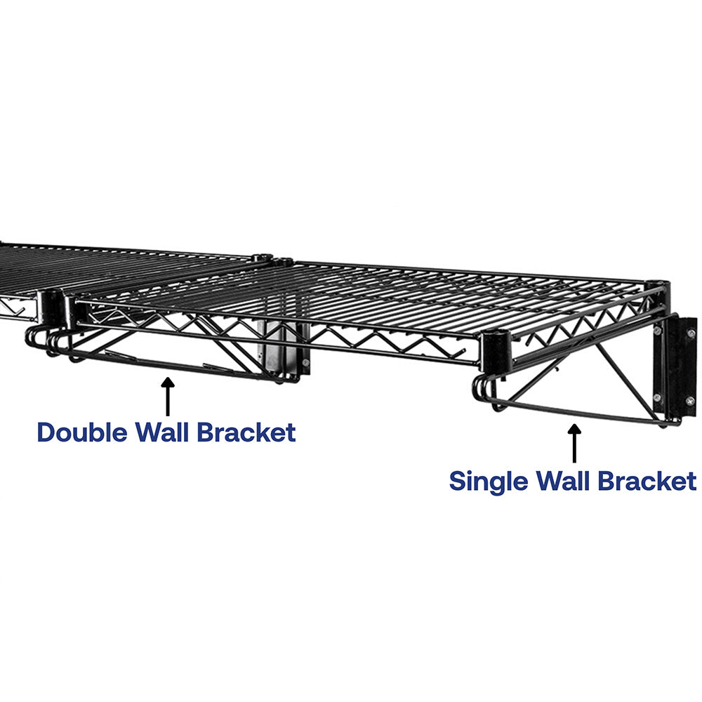 18"d Black Wall Brackets