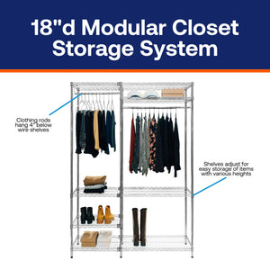 18"d Modular Closet Storage System