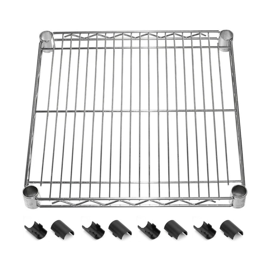 18"d Chrome Wire Shelves with Shelf Clips
