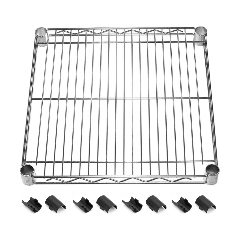 18"d Chrome Wire Shelves with Shelf Clips