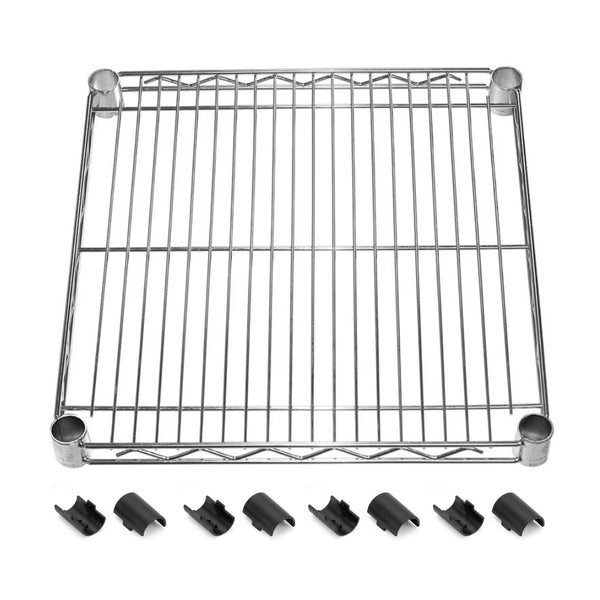 18"d Chrome Wire Shelves with Shelf Clips
