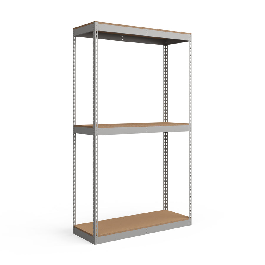 Lyon 18"d 3-Shelf Heavy-Duty Boltless Shelving Starter Units - Gray