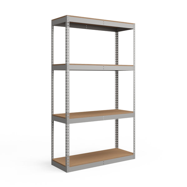 Lyon 18"d 4-Shelf Heavy-Duty Boltless Shelving Starter Units - Gray