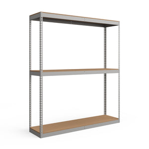 Lyon 18"d 3-Shelf Heavy-Duty Boltless Shelving Starter Units - Gray
