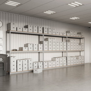 Lyon 24"d 3-Shelf Heavy-Duty Boltless Shelving Add-On Units - Gray